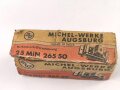 Luftwaffe , 8 Stück Reihensteckdurchführung " 8 MIN 265 50" in originaler Umverpackung der " Michel-Werke Augsburg"  Ungereinigter Dachbodenfund