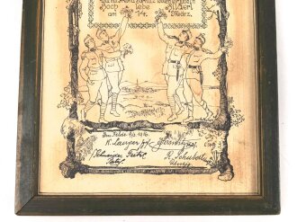 Österreich 1. Weltkrieg, Kleine Gedenktafel datiert 1916, Maße des Rahmen 14,5 x 20,5c,
