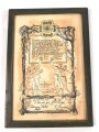 Österreich 1. Weltkrieg, Kleine Gedenktafel datiert 1916, Maße des Rahmen 14,5 x 20,5c,
