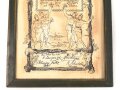 Österreich 1. Weltkrieg, Kleine Gedenktafel datiert 1916, Maße des Rahmen 14,5 x 20,5c,