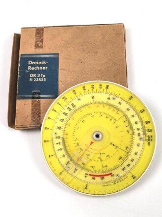 Luftwaffe, Dreieckrechner DR3 Tp, Fl 23825, datiert 1944, in der originalen Umverpackung