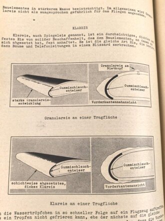 Fluglehrbuch: AFM 105-5 "Meteorologie für fliegendes Personal in der Ausbildung" 208 Seiten, über DIN A4. Stempel der " Lehr und Versuchs Staffel 1958"