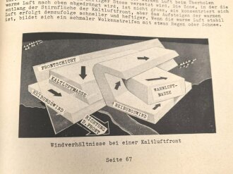 Fluglehrbuch: AFM 105-5 "Meteorologie für fliegendes Personal in der Ausbildung" 208 Seiten, über DIN A4. Stempel der " Lehr und Versuchs Staffel 1958"