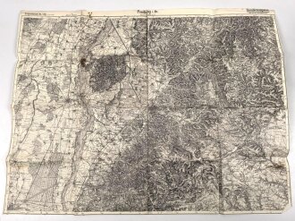 Landkarte Wehrmacht "Freiburg i. Br." Sonderausgabe, Maße 59 x 76 cm, leicht angekokelt