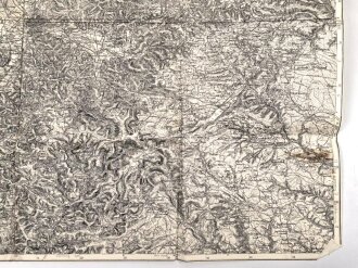 Landkarte Wehrmacht "Freiburg i. Br." Sonderausgabe, Maße 59 x 76 cm, leicht angekokelt