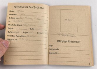 "Merkbuch 1936" einer Angehörigen im BDM., DIN A6