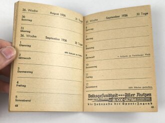 "Merkbuch 1936" einer Angehörigen im BDM., DIN A6