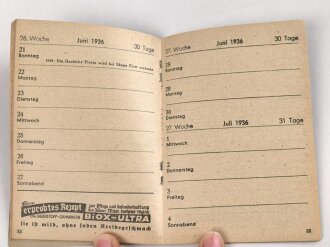 "Merkbuch 1936" einer Angehörigen im BDM., DIN A6
