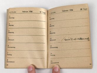 "Merkbuch 1936" einer Angehörigen im BDM., DIN A6