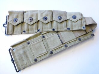 US Army WWII, belt, cartridge, CAL 30, khaki, 1943 dated, unused