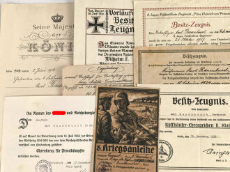 1. Weltkrieg und Weimarer Republik, Urkundengruppe eines...