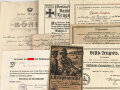 1. Weltkrieg und Weimarer Republik, Urkundengruppe eines bayrischen Frontkämpfers.