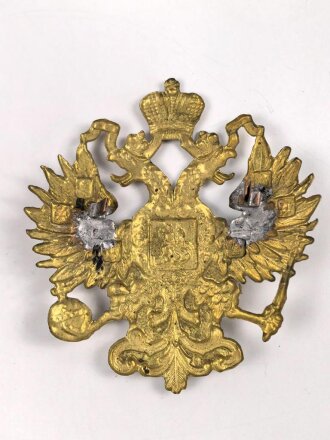 Österreich k.u.k. Mützenabzeichen aus Messingblech. Neuzeitliche Anfertigung, Breite 10,5cm