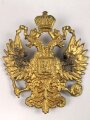Österreich k.u.k. Mützenabzeichen aus Messingblech. Neuzeitliche Anfertigung, Breite 10,5cm