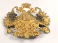 Zaristisches Russland. Mützenabzeichen aus Messingblech. Neuzeitliche Anfertigung, Breite 10,5cm