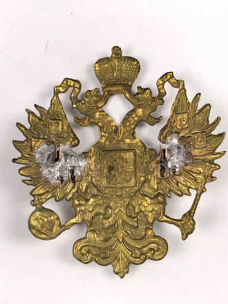 Österreich k.u.k. Mützenabzeichen aus Messingblech. Neuzeitliche Anfertigung, Breite 10,5cm