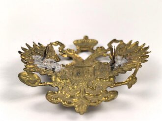 Österreich k.u.k. Mützenabzeichen aus Messingblech. Neuzeitliche Anfertigung, Breite 10,5cm