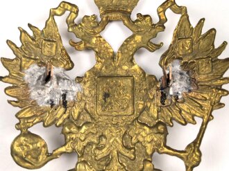 Österreich k.u.k. Mützenabzeichen aus Messingblech. Neuzeitliche Anfertigung, Breite 10,5cm