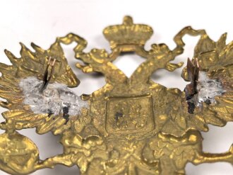 Österreich k.u.k. Mützenabzeichen aus Messingblech. Neuzeitliche Anfertigung, Breite 10,5cm