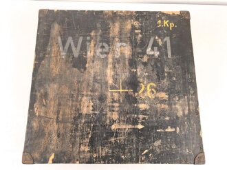 Transportkasten für ein Minensuchgerät Wien 41 der Wehrmacht, Originallack, ungereinigtes Stück