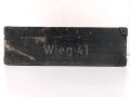 Transportkasten für ein Minensuchgerät Wien 41 der Wehrmacht, Originallack, ungereinigtes Stück