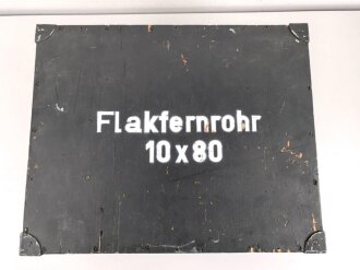 Transportkasten zum Flakfernrohr DF 10 x 80 Wehrmacht. Überlackiertes Stück