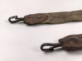 1. Weltkrieg, feldgrauer Trageriemen für Brotbeutel, die Schanzzeugschlaufe abgetrennt