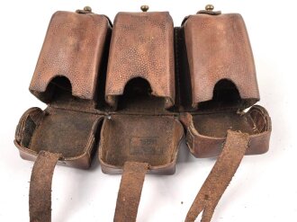 1. Weltkrieg Patronentasche. Hersteller Salamander  Kornwestheim 1915. getragenes Stück in gutem Gesamtzustand