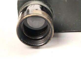 1. Weltkrieg Zielfernrohr ZF12 für MG 08 und 08/15. Gute Durchsicht und Absehen, Originallack. Hersteller Emil Busch Rathenow, in zugehörigem Behälter