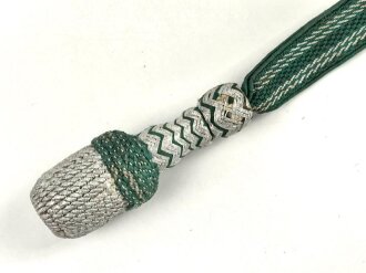 Troddel für Unteroffiziere als Schlüsselanhänger. Gesamtlänge mit Karabinerhaken 14,5cm