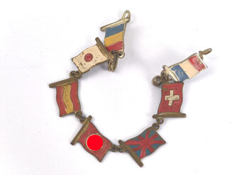 III.Reich, Kettchen mit 7 Fahnen, Gesamtlänge 11cm