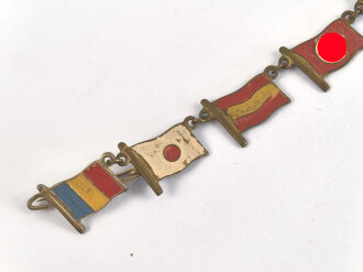 III.Reich, Kettchen mit 7 Fahnen, Gesamtlänge 11cm
