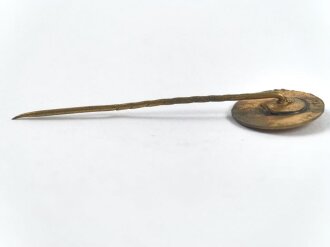 Anstecknadel Bildnis Hindenburg " Heil dem freien deutschen Rhein " Durchmesser 15mm