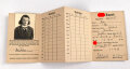 BDM Mitgliedausweis, Gebiet 16 Obergau, Sachsen, datiert 3.1.1938