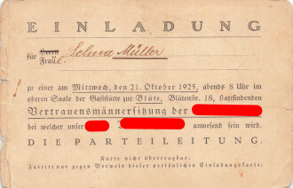 "Einladung" für eine Frau zu einer...