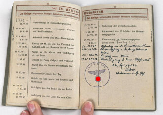 Wehrpaß Heer, eingestellt am 10.1.1940 bei Infanterie Ersatz Btl. 63 Ingolstadt