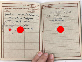Wehrpaß Heer, eingestellt am 10.1.1940 bei Infanterie Ersatz Btl. 63 Ingolstadt