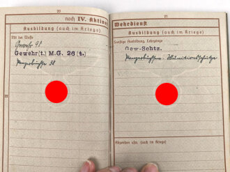 Wehrpaß Heer, eingestellt am 10.1.1940 bei Infanterie Ersatz Btl. 63 Ingolstadt