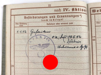 Wehrpaß Heer, eingestellt am 10.1.1940 bei Infanterie Ersatz Btl. 63 Ingolstadt