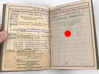 Wehrpaß Heer, eingestellt am 15. Januar 1942 bei 3. Schtz. Kp./ Ers. Btl. 179 Traunstein