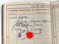 Wehrpaß Heer, eingestellt am 15. Januar 1942 bei 3. Schtz. Kp./ Ers. Btl. 179 Traunstein