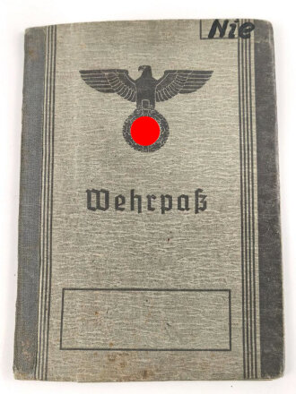 Wehrpaß Heer , eingestellt  18.5.43 bei Grenadier Ersatz Btl. 63 Ingolstadt