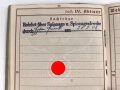Wehrpaß Heer , eingestellt  18.5.43 bei Grenadier Ersatz Btl. 63 Ingolstadt