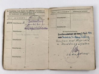 Soldbuch Heer, ausgestellt am 27.4.1943 bei "Gr. Ers. Btl 181"