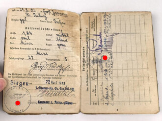 Soldbuch Heer, ausgestellt am 27.4.1943 bei "Gr. Ers. Btl 181"