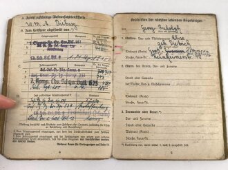 Soldbuch Heer, ausgestellt am 27.4.1943 bei "Gr. Ers. Btl 181"