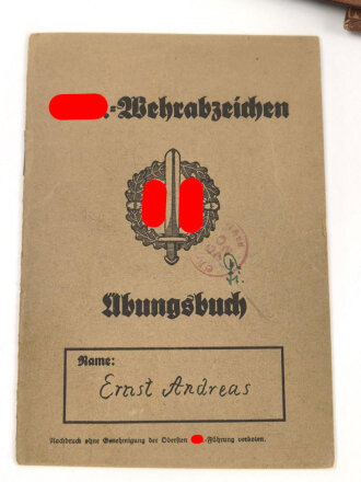Urkundenheft zum SA Sportabzeichen in bronze für...