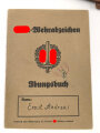 Urkundenheft zum SA Sportabzeichen in bronze für einen Angehörigen der SA aus Dingolfing mit Hülle, 1942
