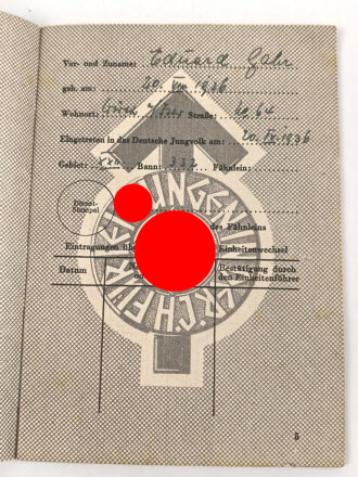 Leistungsbuch der Hitler-Jugend,eingetragenes...
