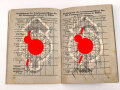 Leistungsbuch der Hitler-Jugend,eingetragenes Leistungsabzeichen in Silber, Bann 332 Landshut, datiert 1943